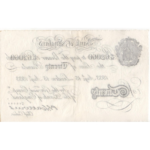 68 - Catterns BERNHARD note, 20 Pounds dated 15th August 1933, serial 47/M 62060 (B230 for type) Operatio... 