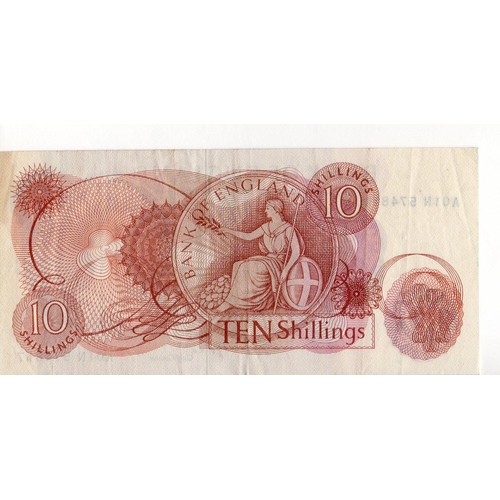 81 - Fforde 10 Shillings (B310) issued 1967, FIRST RUN 'A01N' prefix, serial A01N 574817 (B310, Pick373c)... 