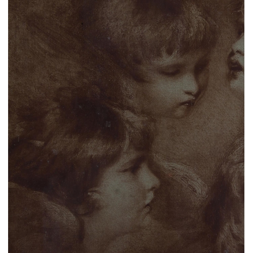 439 - After Sir Joshua Reynolds. Angels Heads. 19th century photographic monotone reproduction. LM20 No.6 ... 