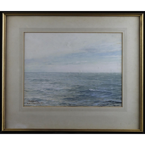 458 - Bock, Adolf (German 1890-1968) Watercolour/Gouache of a seascape. Signed, dated 13th Oct 1921 and ti... 