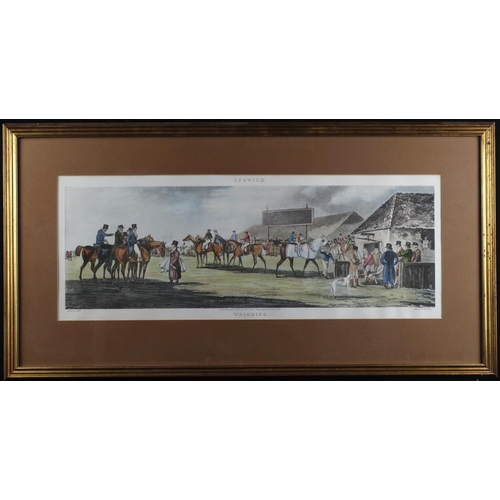 485 - Ipswich interest. After H. Alken. Engraving titled 'Ipswich Weighing', horse racing theme. Engraved ... 