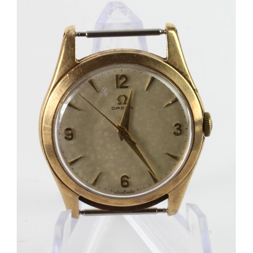 585 - Gents 9ct cased Omega manual wind wristwatch, circa 1956. working when catalogued