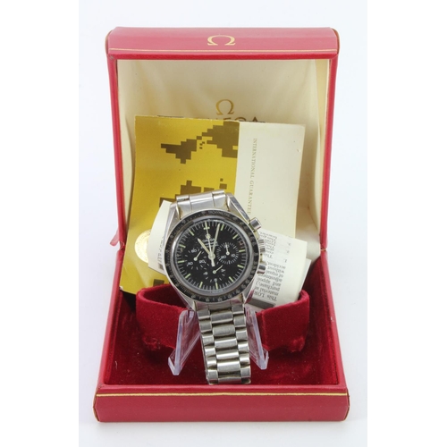 595 - Gents stainless steel cased Omega Speedmaster automatic wristwatch. Ref 145 0022, movement no. 39920... 