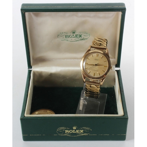 606 - Gents 9ct cased Rolex 