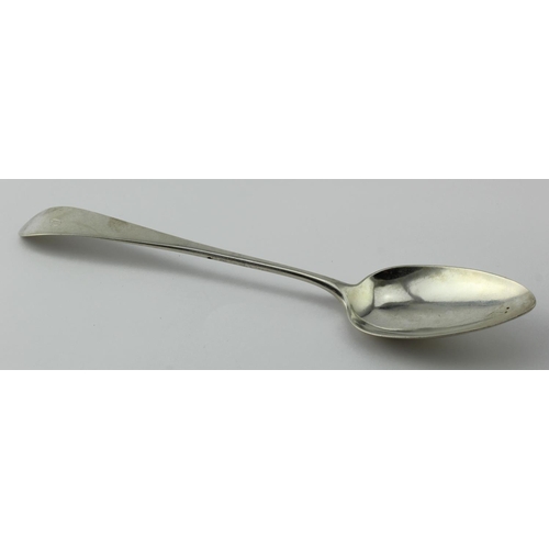 816 - Scottish Provincial Aberdeen silver Old English pattern tablespoon c 1790 by James Erskine of Aberde... 