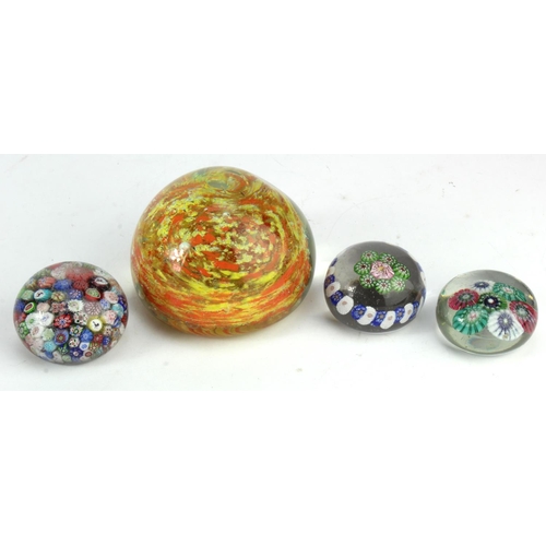 993 - 19th century Baccarat close packed millefiori glass dome paperweight, some canes set with animals  a... 