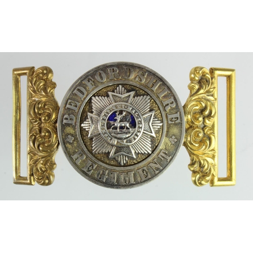 1087 - Badges a Bedford Regiment Officers Dress belt buckle.