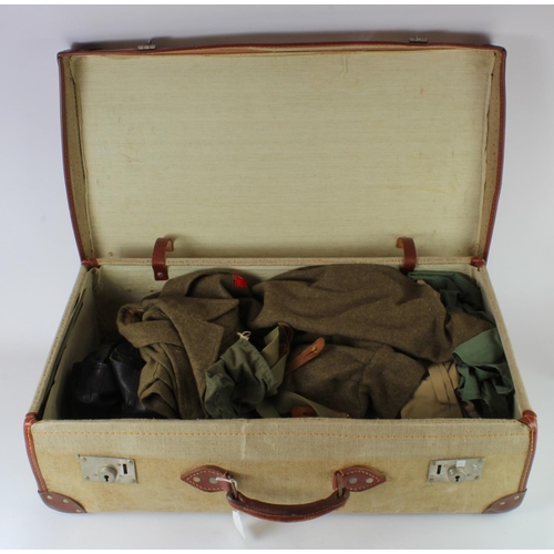 1102 - Battle dress blouse 1940 pattern to a 2/Lieut in the Queens regiment with a pair of battle dress tro... 