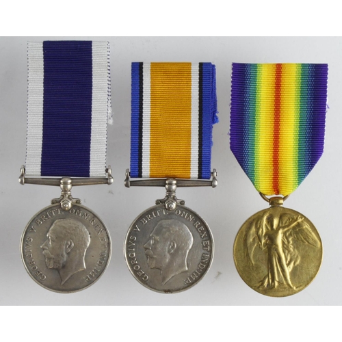 1116 - BWM & Victory Medal (K.50109 W Leeson STO.2.RN), with GV Naval LSGC Medal (KX.50109 W Leeson S.P.O. ... 