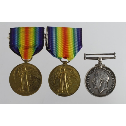 1121 - BWM & Victory Medal named (S.Nurse M E Partridge). With Victory Medal named (M J Levett VAD). With r... 