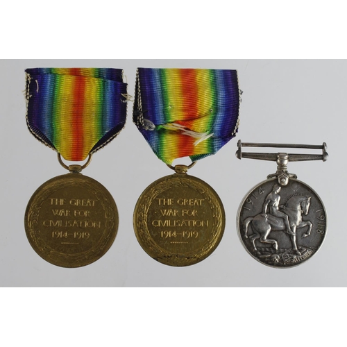 1121 - BWM & Victory Medal named (S.Nurse M E Partridge). With Victory Medal named (M J Levett VAD). With r... 