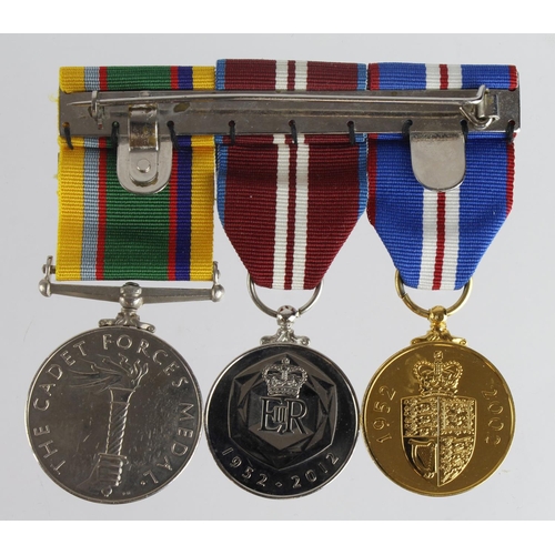 1145 - Cadet Forces Medal QE2 (DEI GRATIA) with two extra service bars, named CPO(SCC) M J Farley. Mounted ... 