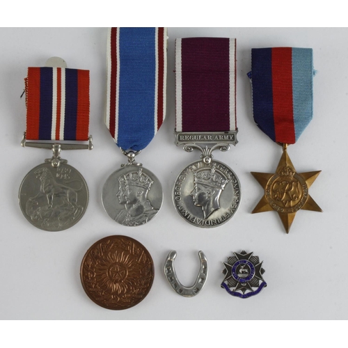 1154 - Casualty group - 1939-45 Star, War Medal, GVI Regular Army LSGC Medal (5942615 Pte R G Chapman Bedfs... 