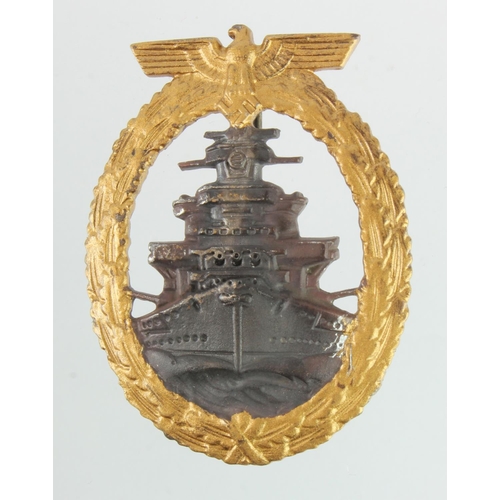 1279 - German Kriegsmarine Qualification badge High Seas Fleet maker marked.