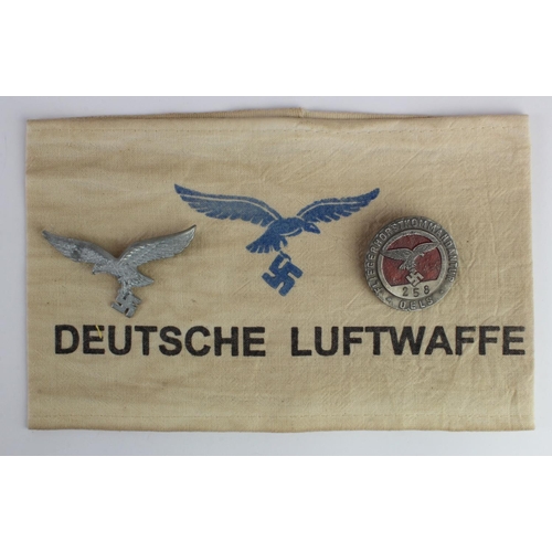 1292 - German Luftwaffe items inc Armband.