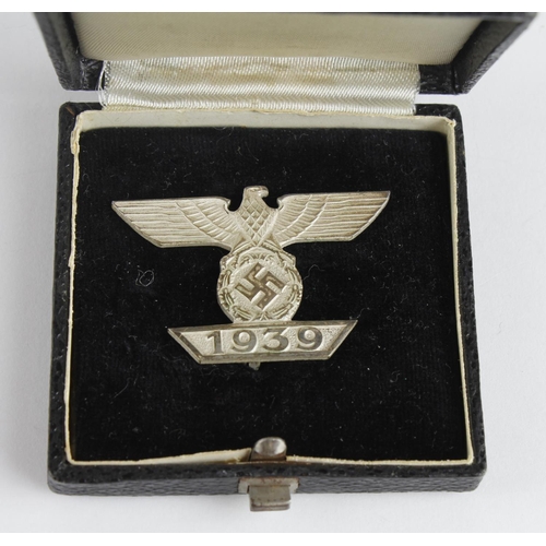 1311 - German Nazi 1939 Bar to the Iron Cross, cased, no maker marks