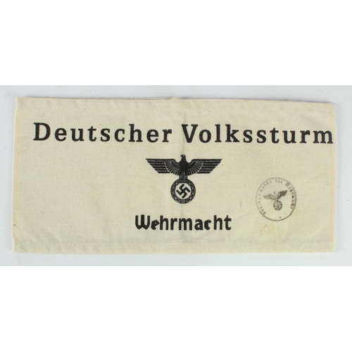 1321 - German Nazi Deutscher Volkssurm arm band.