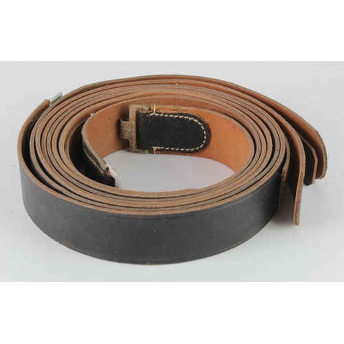 1336 - German Nazi leather belts, three of, all good copies ideal for re-enactors.