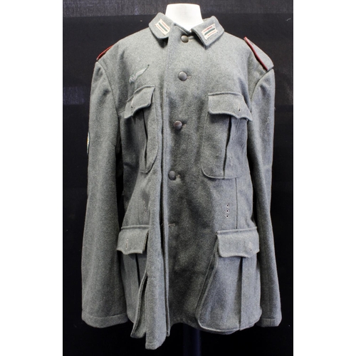 1348 - German Nazi officers tunic with collar tabs, buttons, breast eagle and Mountain Troop arm badge