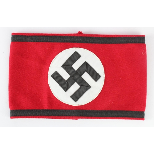 1363 - German Nazi SS arm band RZM marked makers label.