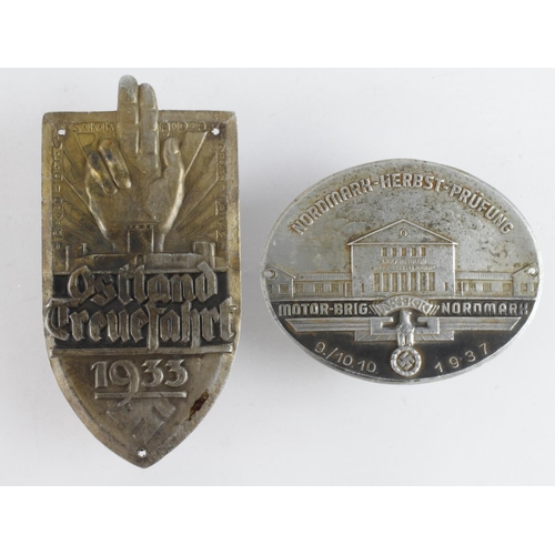 1368 - German Nazi Tin badges x2.