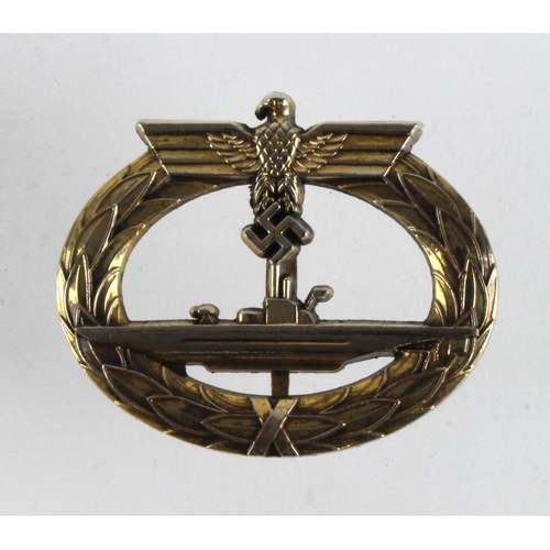 1370 - German Nazi U-boat pin badge marked Schwerin Berlin 68.