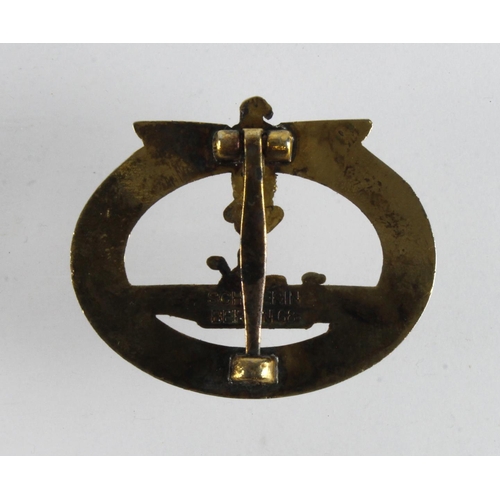 1370 - German Nazi U-boat pin badge marked Schwerin Berlin 68.