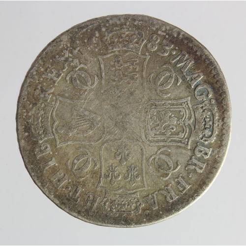 147 - Halfcrown 1683 T.Qvinto, VG