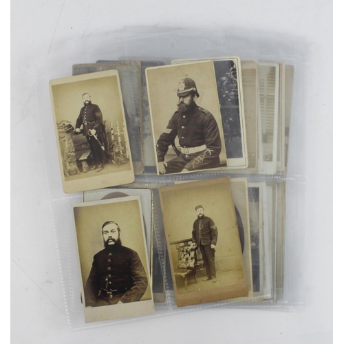 1580 - Military range of Victorian cdv's, good selection (x30)