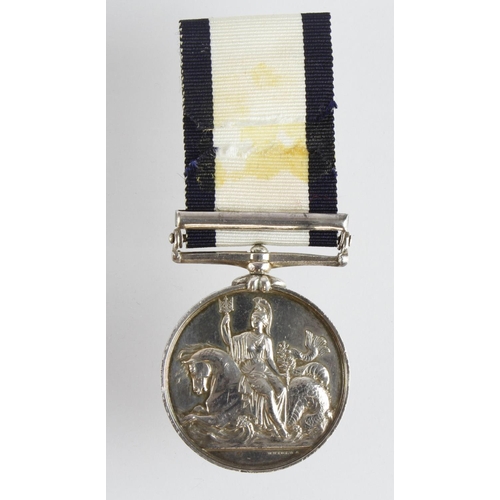 1587 - Naval General Service Medal 1847 with Syria clasp, engraved / renamed (Henry Owens) served BOY on HM... 