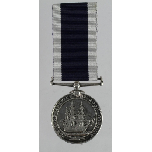 1593 - Naval LSGC Medal QV named (Wm Hobbs, Comm'd Boat'n HM Coast Guard). Born Devonport. With research