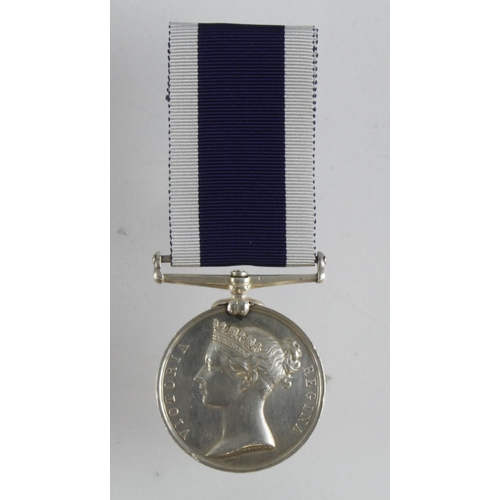 1594 - Naval LSGC Medal QV, named (Chas. Simpkins, Boatman, HM Coast Guard)