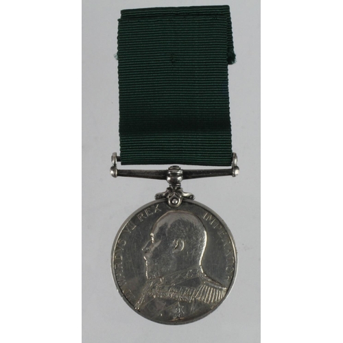 1658 - Royal Naval Reserve Long Service Medal EDVII named (D.3427 F. Coward, Sea'n 1CL RNR).