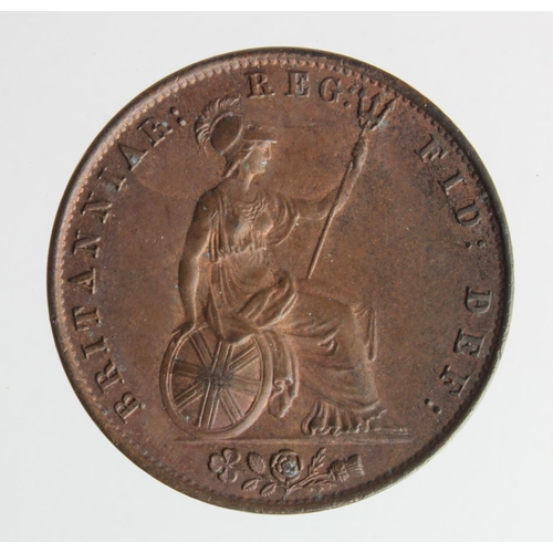 168 - Halfpenny 1841 trace lustre.