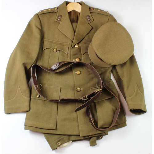 1794 - WW2 Royal Artillery officers uniform with jacket, trousers, hat and Sam brown.