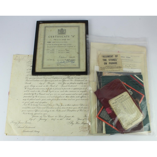 1796 - WW2 soldiers service documents etc. Large amount to 2/Lieut H J Turner Rifle Brigade.