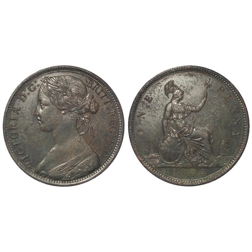 184 - Penny 1864 crosslet 4, porous GVF