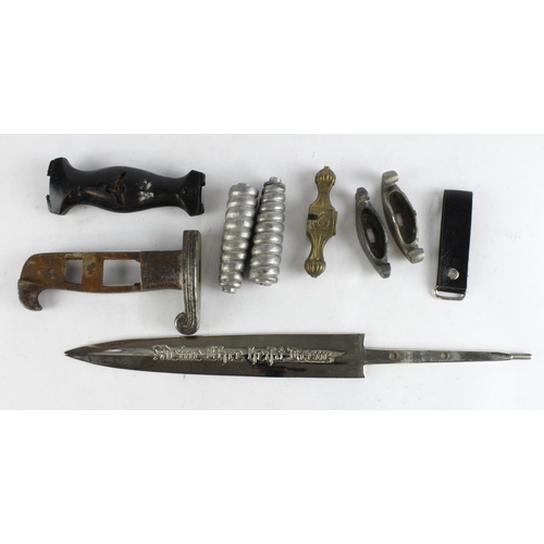 1892 - German dagger spares real and replica parts selection.