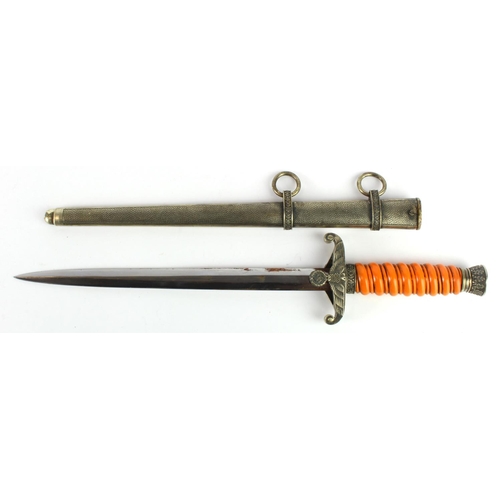 1915 - German Wehrmacht Army Officers dagger, Paul Weyersberg maker marked blade.