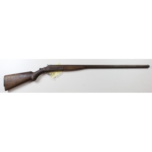 1921 - Harrington & Richards single barrelled shotgun, 12 Bore, barrel 30