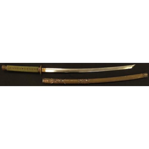 1951 - Japanese Katana sword, single edged blade 28