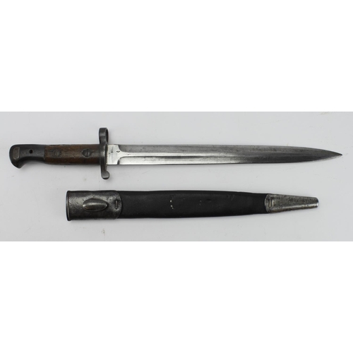 1954 - Lee Enfield pattern '03 Bayonet with scabbard. Regimentally marked '290 RE' and '24'. Scarce