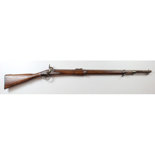 1971 - Percussion 2 band Rifle / Musket. Lock with Crown over 