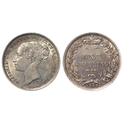 238 - Shilling 1887 young head, EF