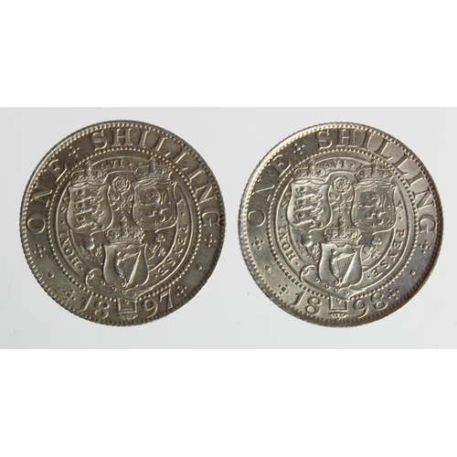 249 - Shillings (2): 1897 EF-GEF, and 1898 GEF