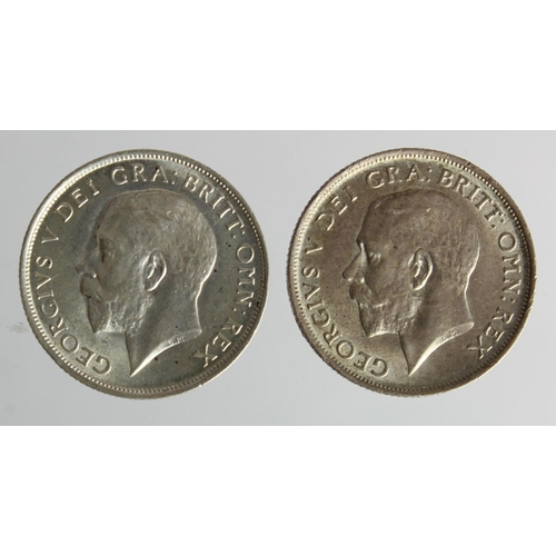 253 - Shillings (2): 1918 GEF, and 1919 nEF