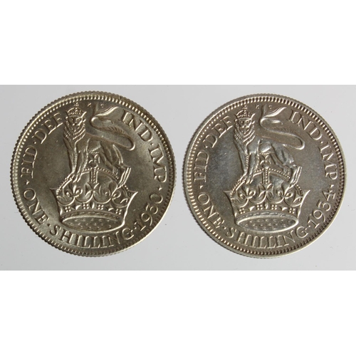 255 - Shillings (2): 1930 EF/GEF, and 1934 GVF