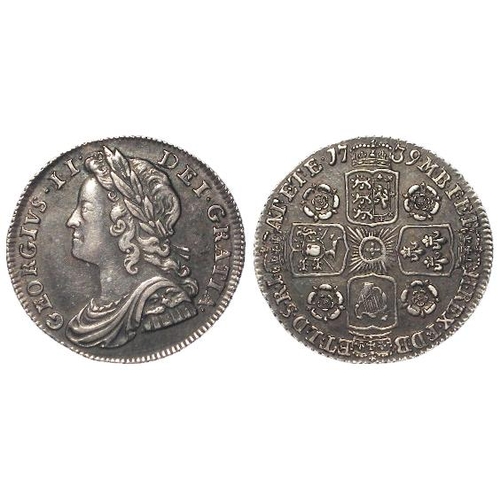 262 - Sixpence 1739 roses, toned VF