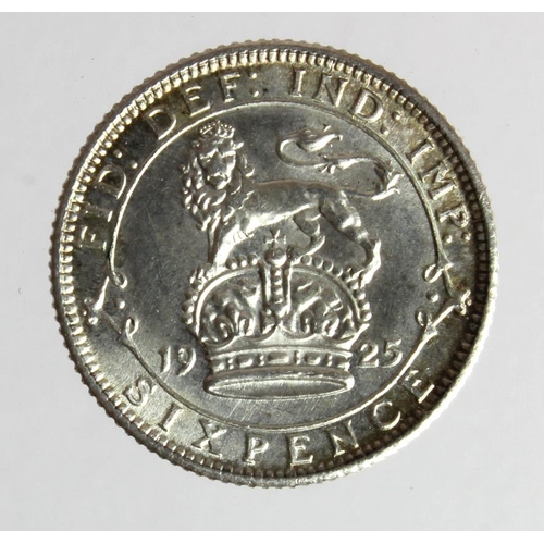 289 - Sixpence 1925 broad rim, UNC