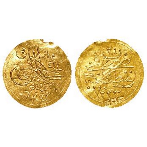 417 - Turkey / Ottoman Empire gold medalet or 'pattern' 1/4 Altin of Mahmud II AH 1223-55 (1808-39 AD). Se... 